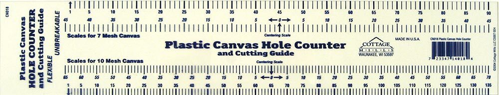 Cottage Mills Plastic Canvas Hole Counter Ruler