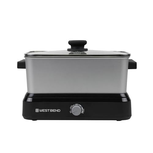 West Bend 5 Quart Versatility Cooker Slow Cooker Griddle Portable with Lid
