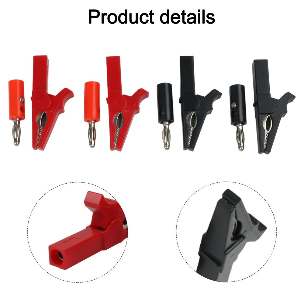 Electrical Testing Kit 4 Pair For Alligator Clips with Banana Connectors