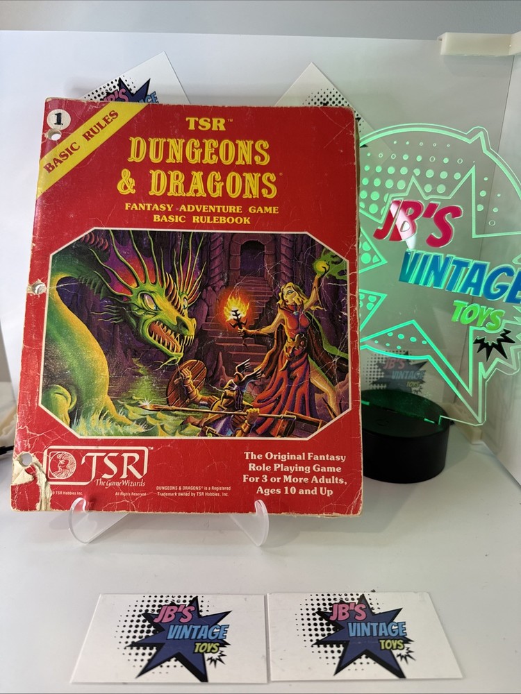 Fantasy Adventure Game Basic Rulebook Dungeons and Dragons TSR 1980