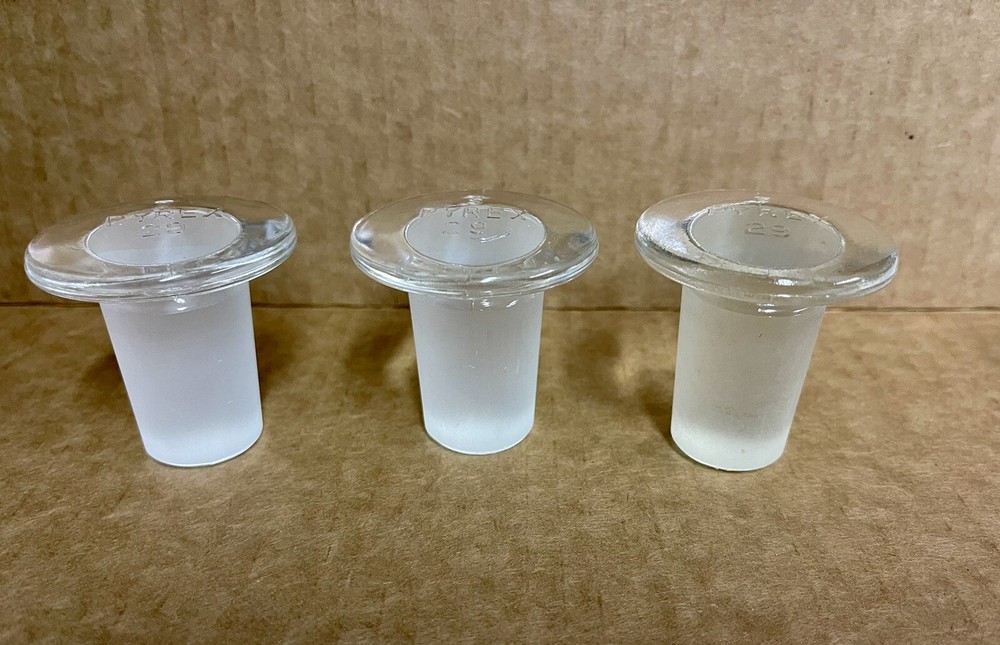 Pyrex Glass Stoppers #29 Lot of 3