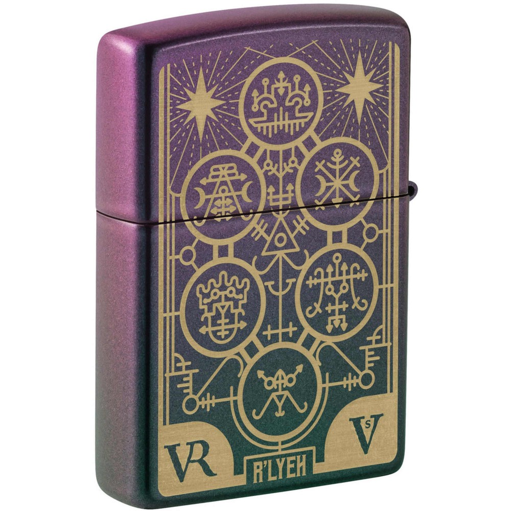Zippo Windproof Pocket Lighter Evil Design Iridescent Metal 48671