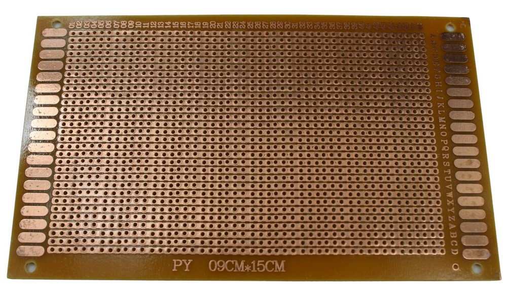2 pcs Single Sided Stripboard PCB Proto Perf Board Bakelite 9x15 cm