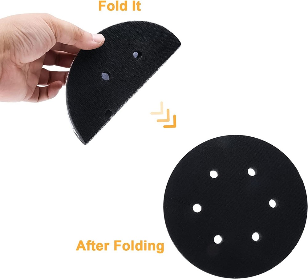 6in Hook & Loop Foam Interface Buffer Backing Pad for Sanding Pads Sanding Disc