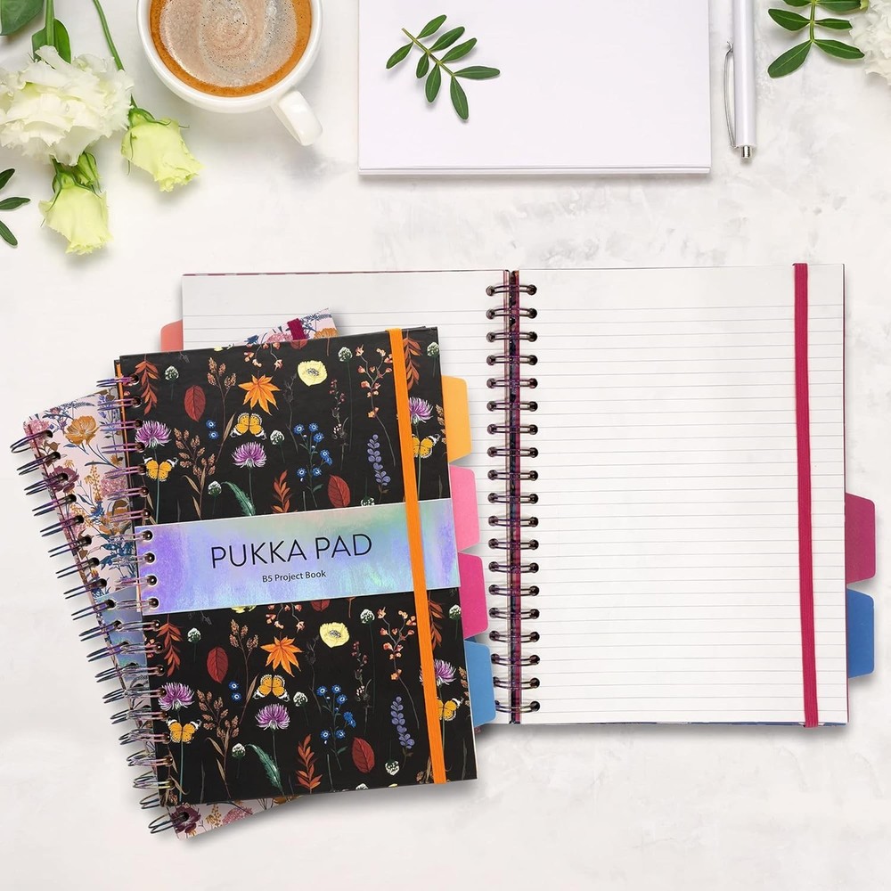Functional 5 Subject Notebook Set - 3 Beautifully Designed Notebooks