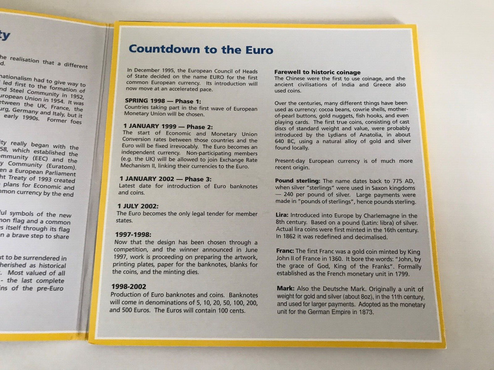 Europes final national 15 coins Set