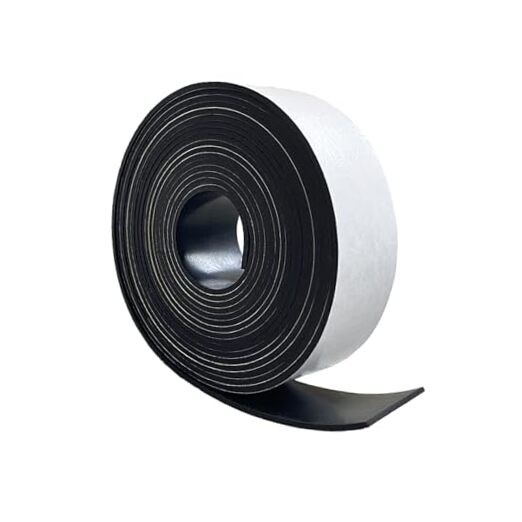Adhesive Rubber Strips 1/16 (.062)" Thick X 1" Wide X 10'Long, Solid Rubber
