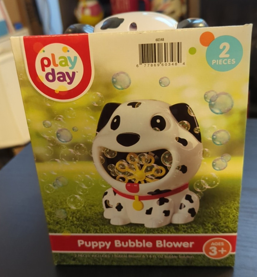 2024 Play Day Puppy Bubble Blower/Includes 4oz bubble solution D0826315