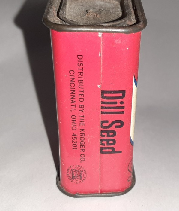 Vintage Kroger Dill Seed Tin