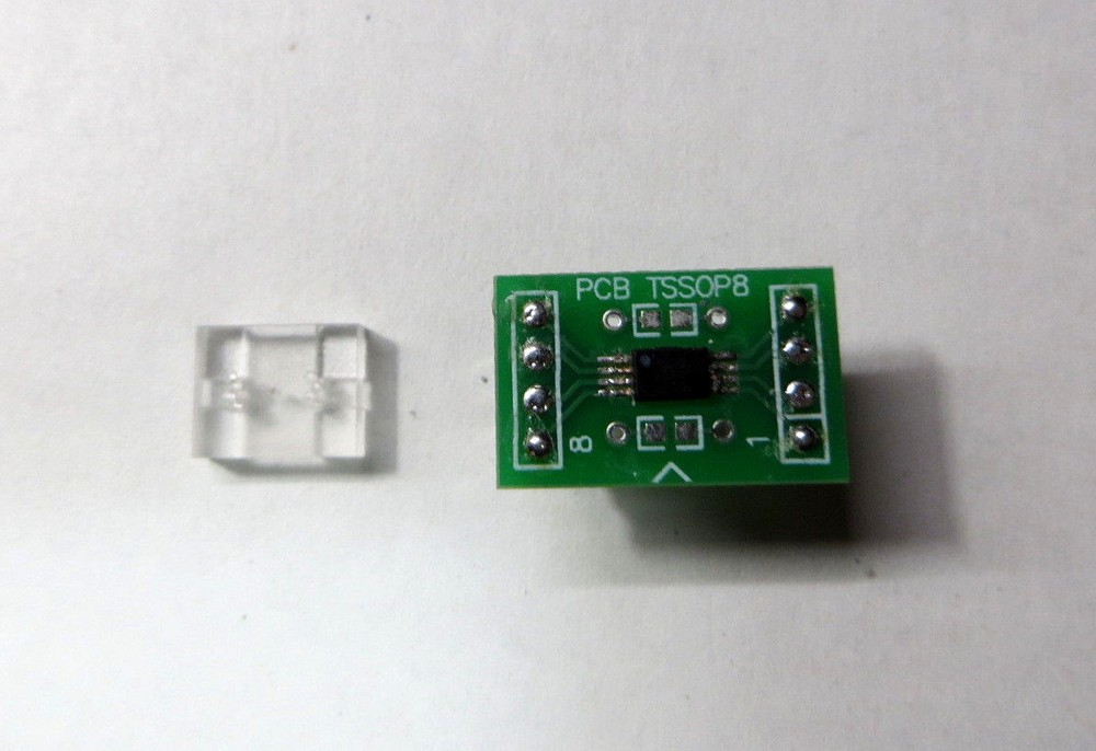 MSOP8 spring loaded pogo adapter with Guide Cap for EEPROM programming
