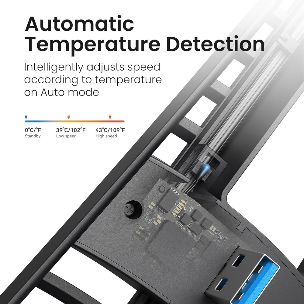 Enhanced Cooling Solution for PS5 Slim - 4 Fans, Quiet, Adjustable Speeds