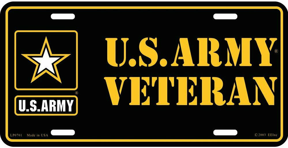USA Army Veteran License Plate