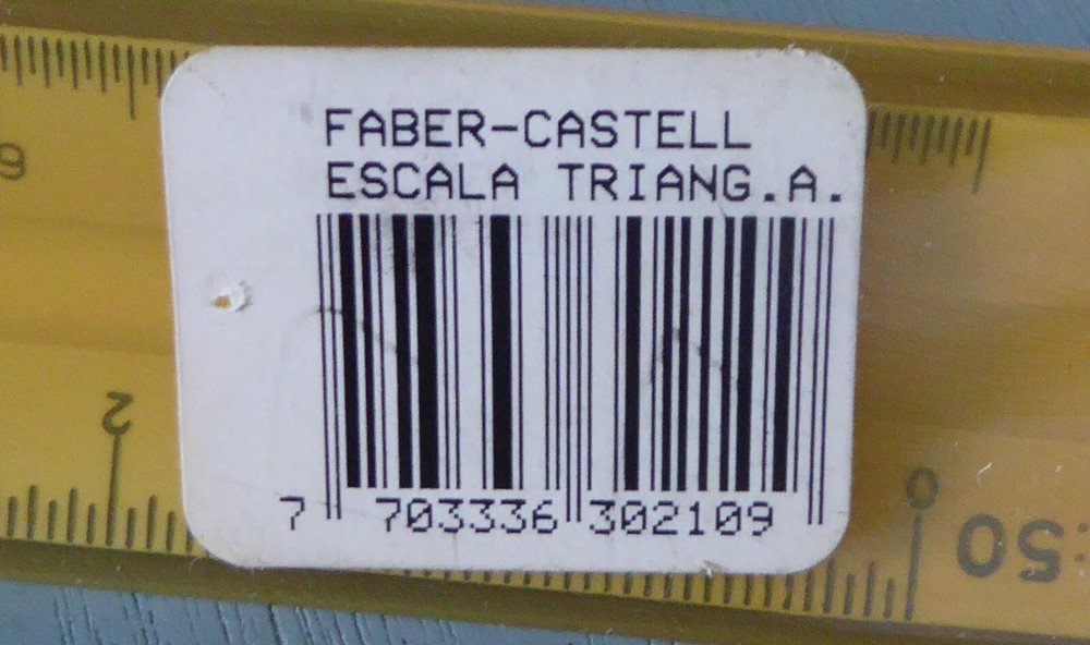 Faber Castell 153-A Architect Engineering Triangle Drafting Scale Ruler W/ Case