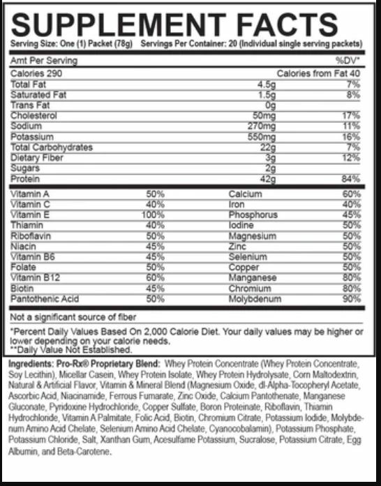 EAS MYOPLEX Original Meal Replacement Protein Shake Mix Vitamins BCAAs - 20 Pack