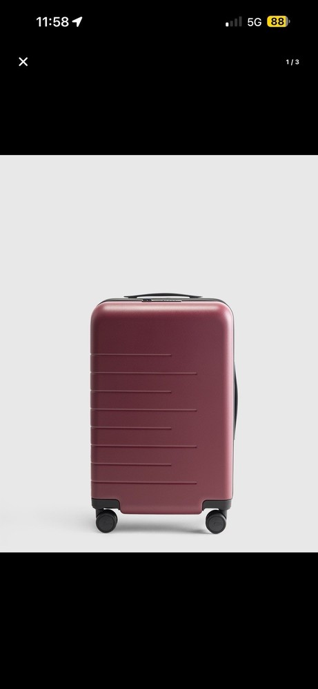 Expandable Small Carry-On Suitcase, Wine