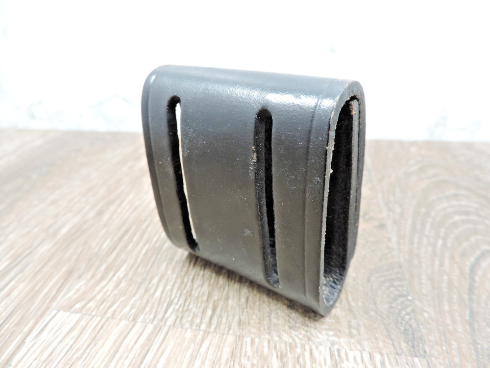 Double Brown Leather Duty Belt Retainer 2 1/4"