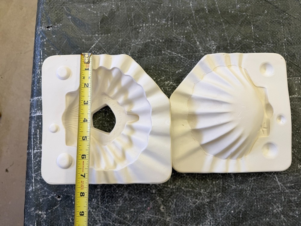 VINTAGE DUNCAN CERAMIC MOLD #DM-468A SHELL SOAP DISH