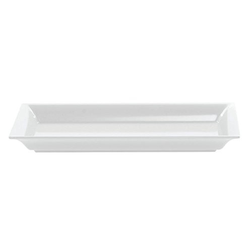 MEL19 Endurance Melamine Rectangular Platter, 14.25" x 7.5", White