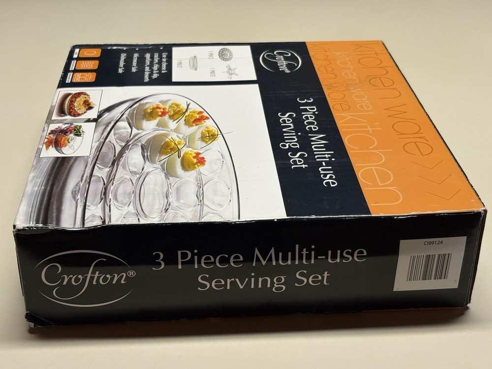Crofton Kitchenware 3 PC. Multi-use Serving Set- VGUC-Barely Used, Versatile!!🤪