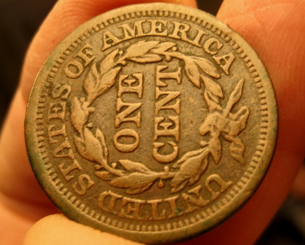 1854 LARGE CENT ~ Fine