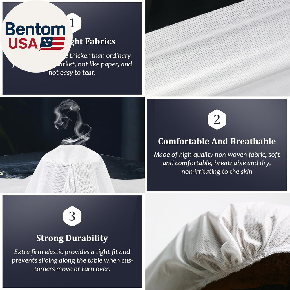 30PCS Disposable Fitted Massage Table Sheets, Heavy Duty Elastic Disposable Bed