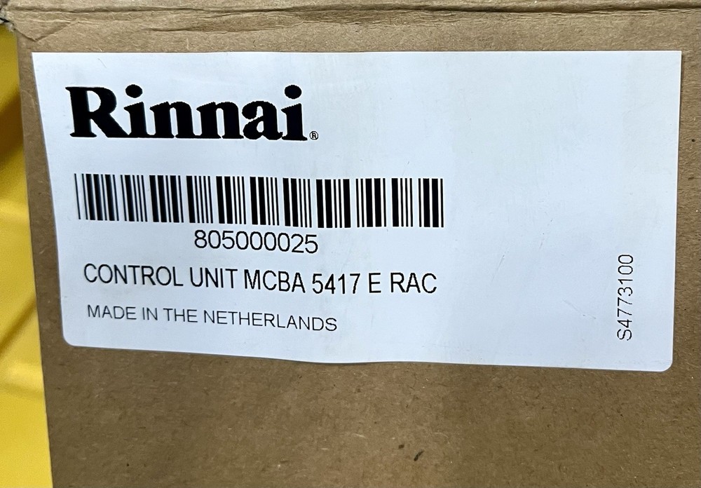 Rinnai 805000025 Gas Condensing Boiler Control Board MCBA 5417 E RAC New Openbox