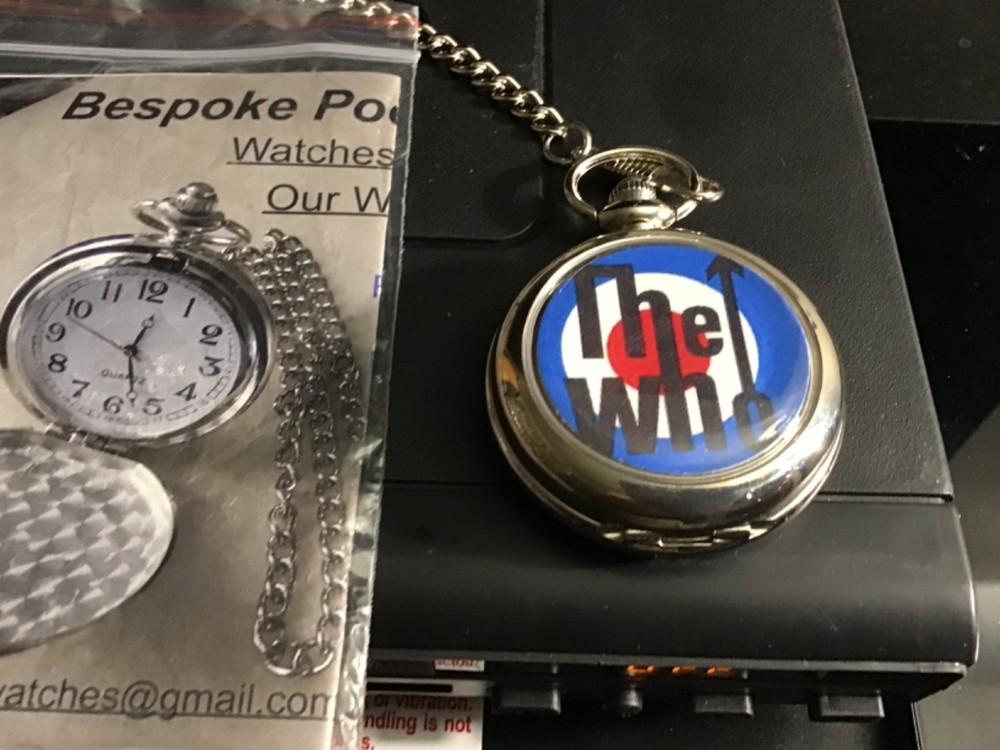 THE WHO CHROME POCKET WATCH WITH CHAIN