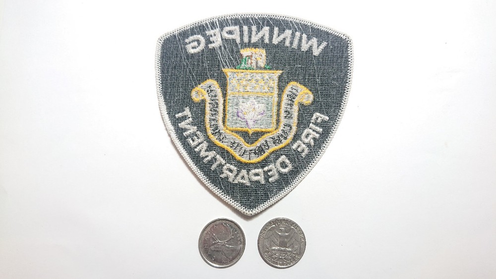 Winnipeg Fire Department White Patch Badge Crest