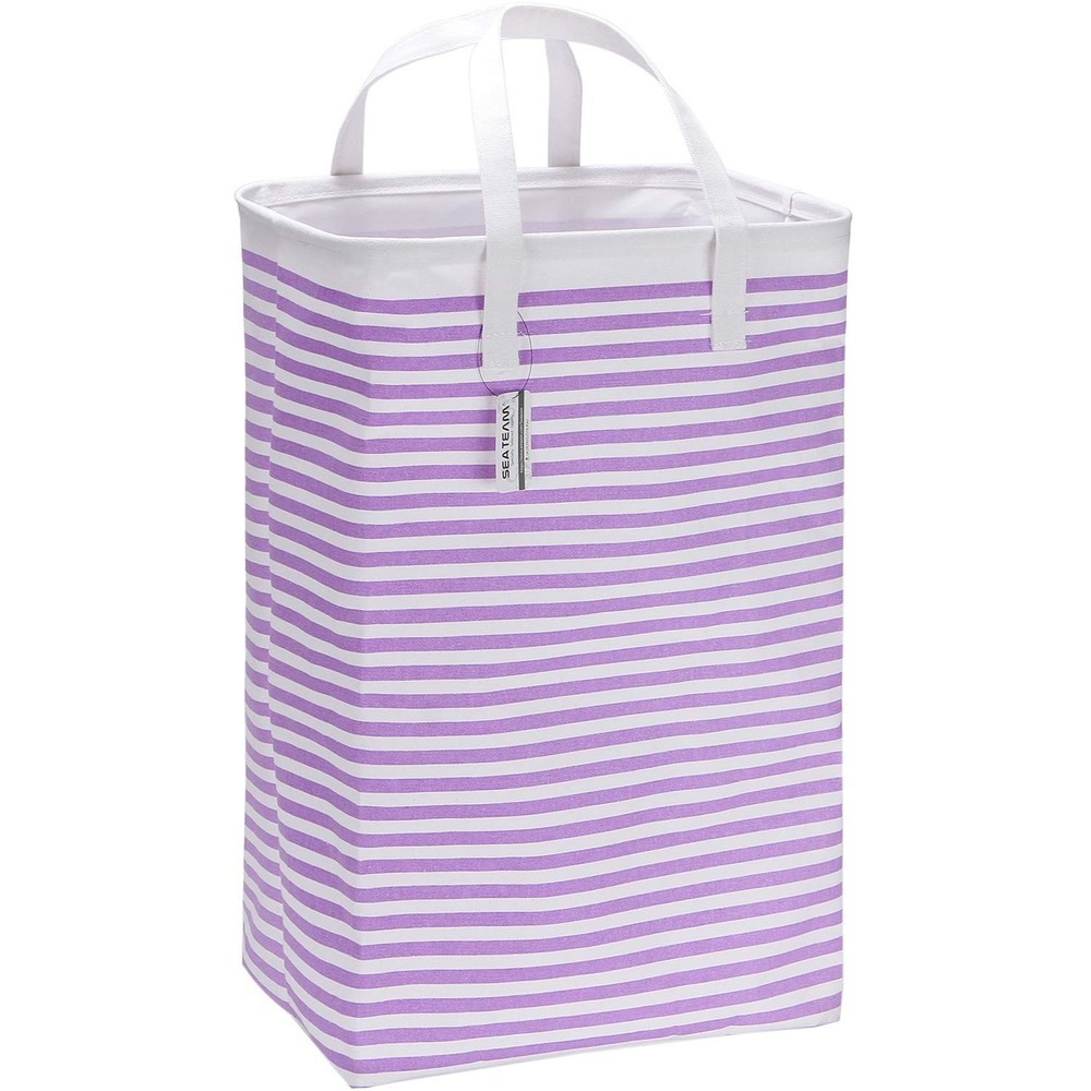 23.6"Large Size Canvas Fabric Laundry Hamper Collapsible Rectangular Storage