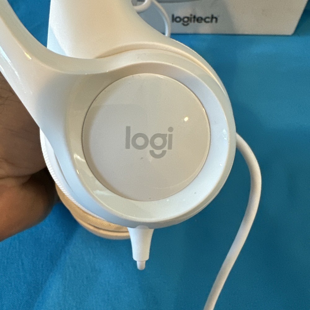 Logitech - H390 Wired USB On-Ear Stereo Headphones - White