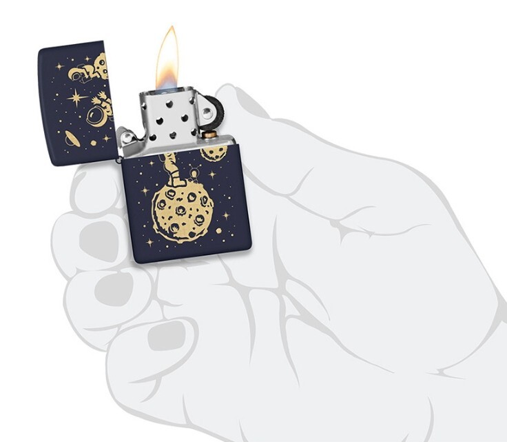 ZIPPO 46289 Hippie Skull GLOW Lighter