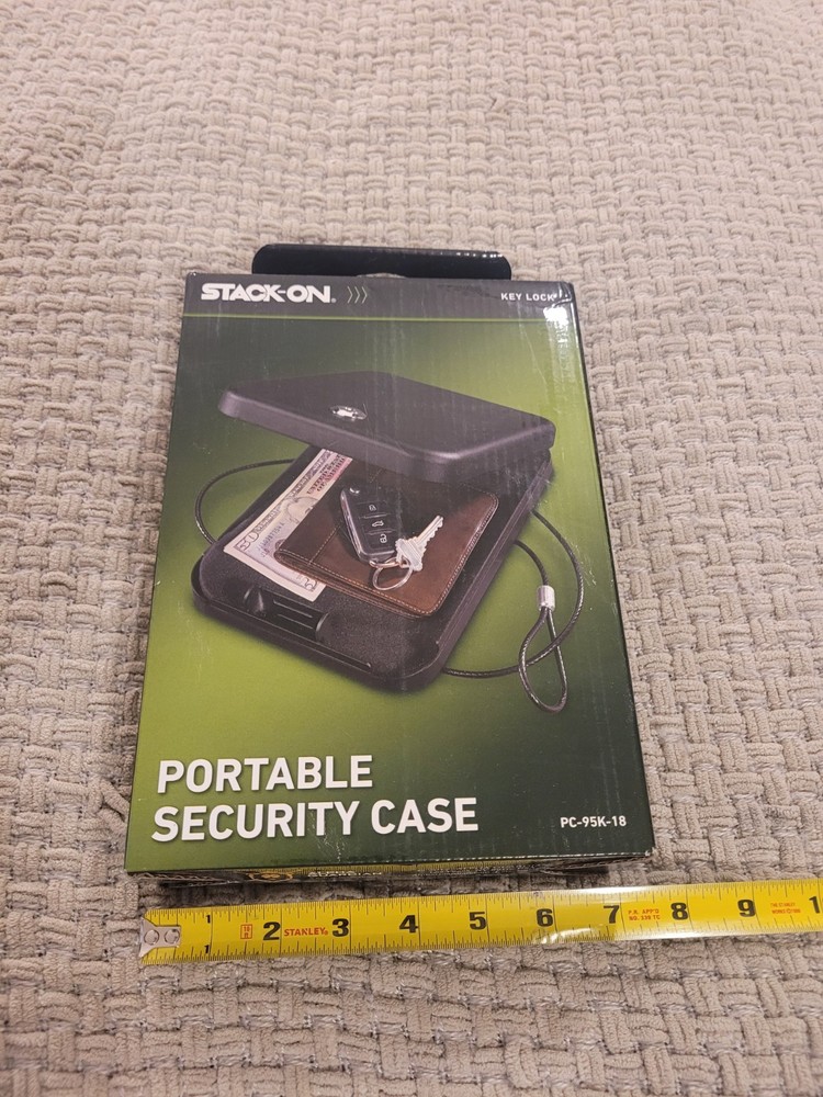 Portable Stock On Security Case (Safe)- Key Lock- Security Cable- PC95K-18