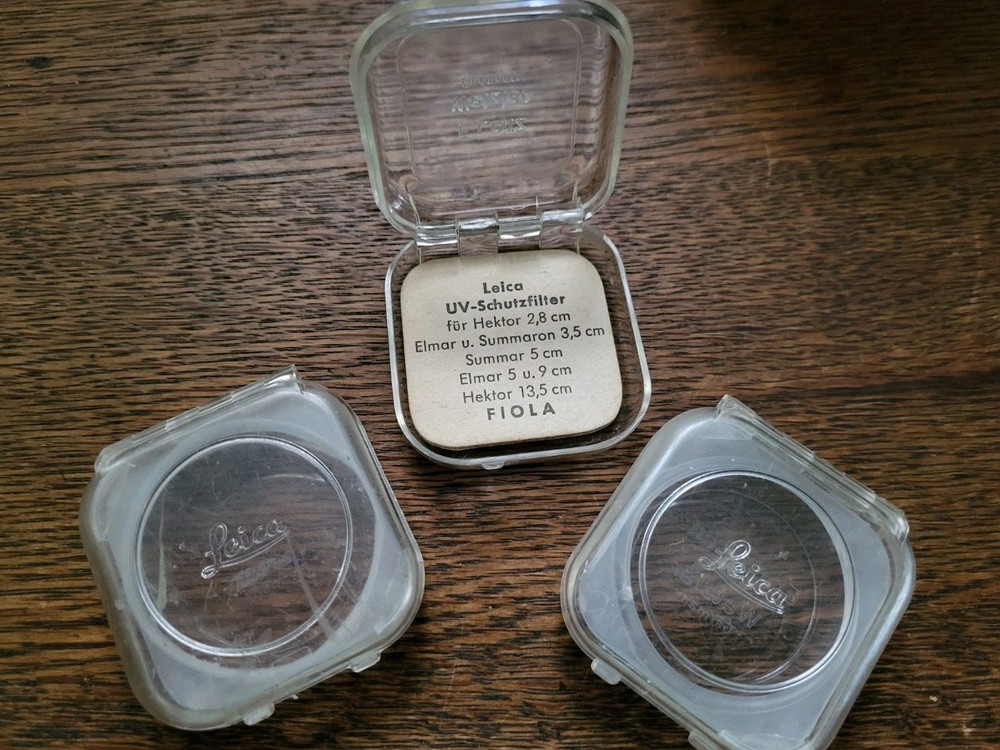 3 X Vintage Leitz Leica Filter Cases