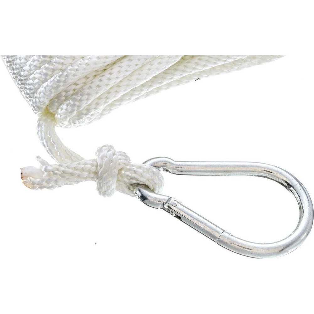 Seachoice 40231 Solid-Braid Nylon Anchor Line, White, 3/8" x 50'