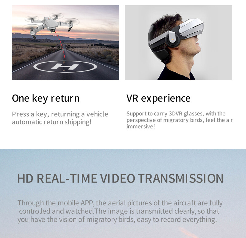 Dual Battery Black Drone – 4-Way Obstacle Avoidance RC Quadcopter