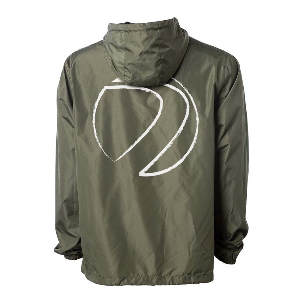 Dye Cowles Pullover Windbreaker Jacket - Olive Size: X-Large