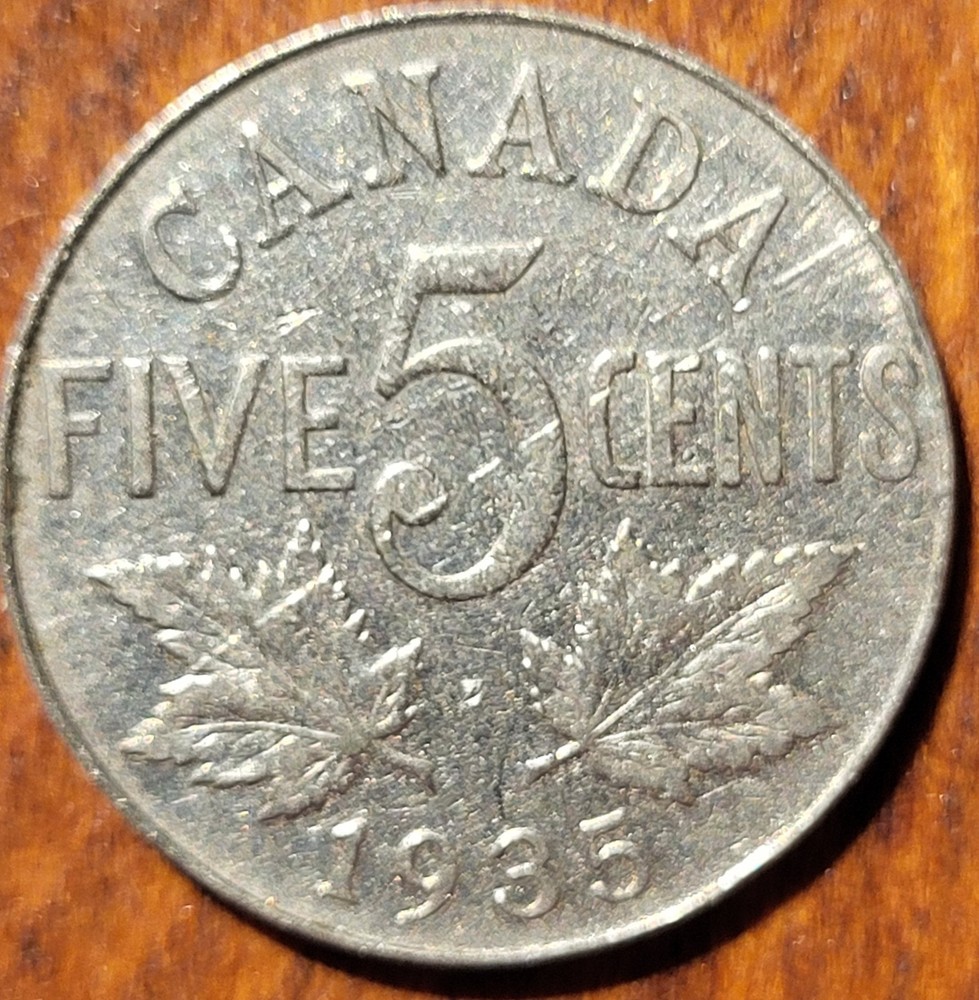 1935  Canada 5 Cent   Coin   N268