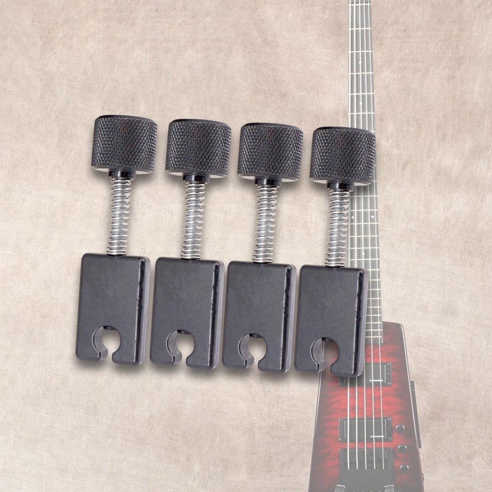 4x Electric Bass Bridge String Saddles Guitar Clamp String Block Insert Blocks