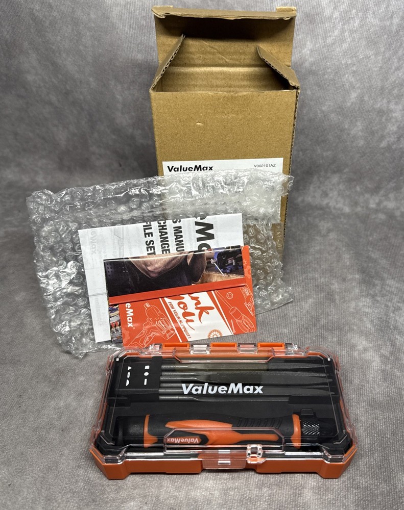 ValueMax 7PC Needle File Set Interchangeable Flat Round Square Triangle