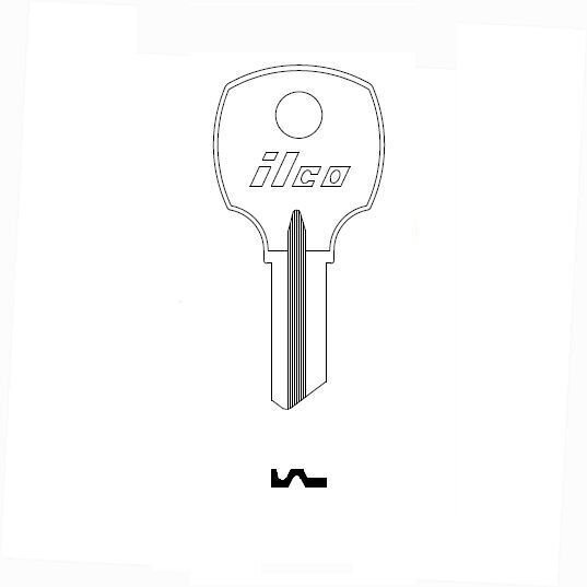 Ilco N1069B Key blank, Fits National (10-Pack)