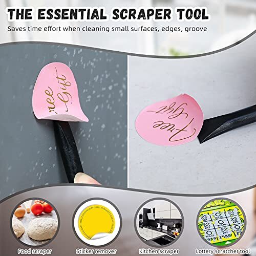 18 Pieces Nonscratch Plastic Scraper Tool Carbon Fiber Plastic Scraper Multipurp