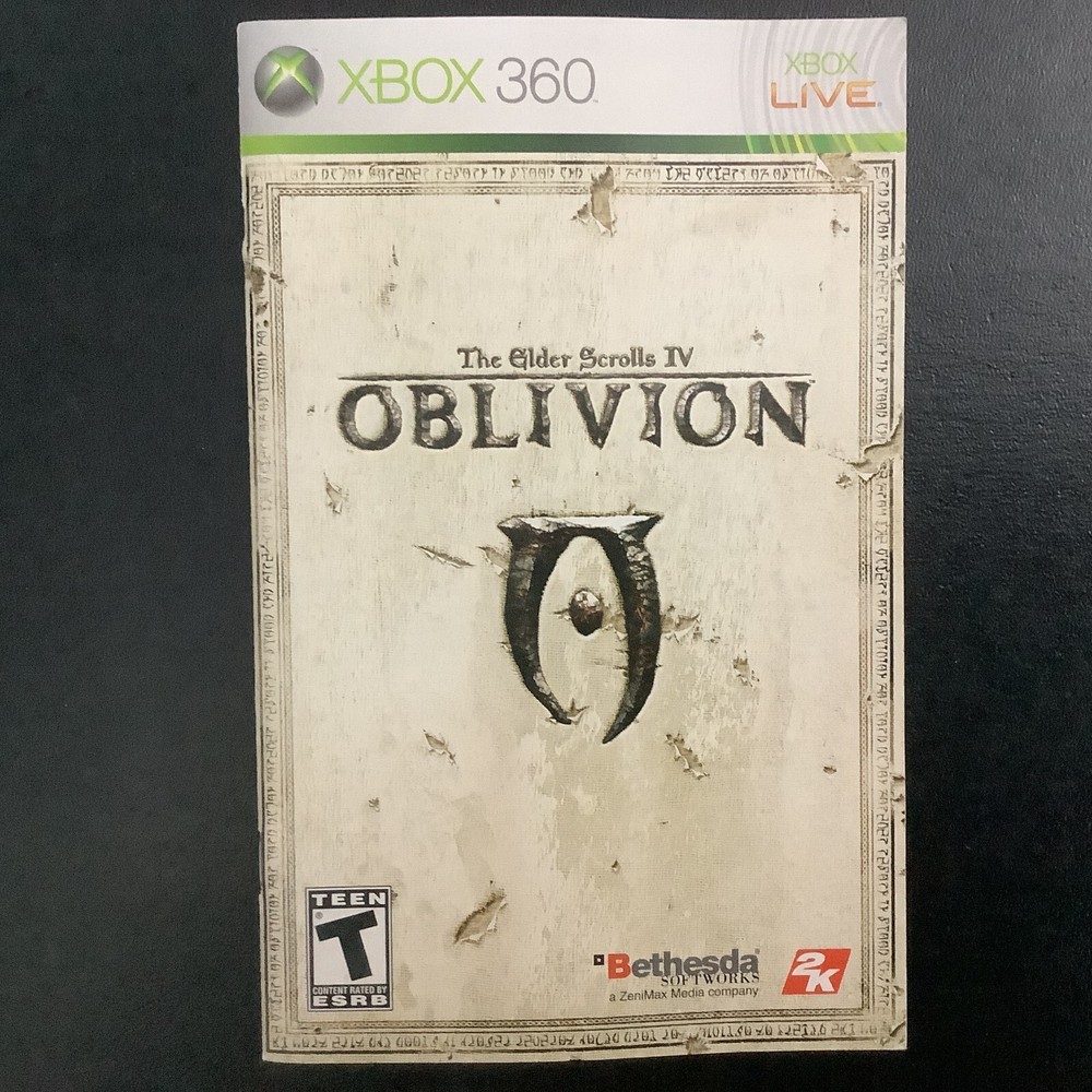 Elder Scrolls IV: Oblivion Microsoft Xbox 360 Instruction Manual Only