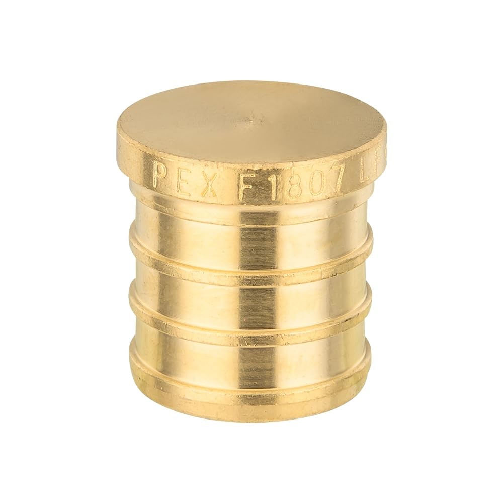(Pack of 10) EFIELD Pex Plug 1-inch End Cap Brass Crimp Pack 10,