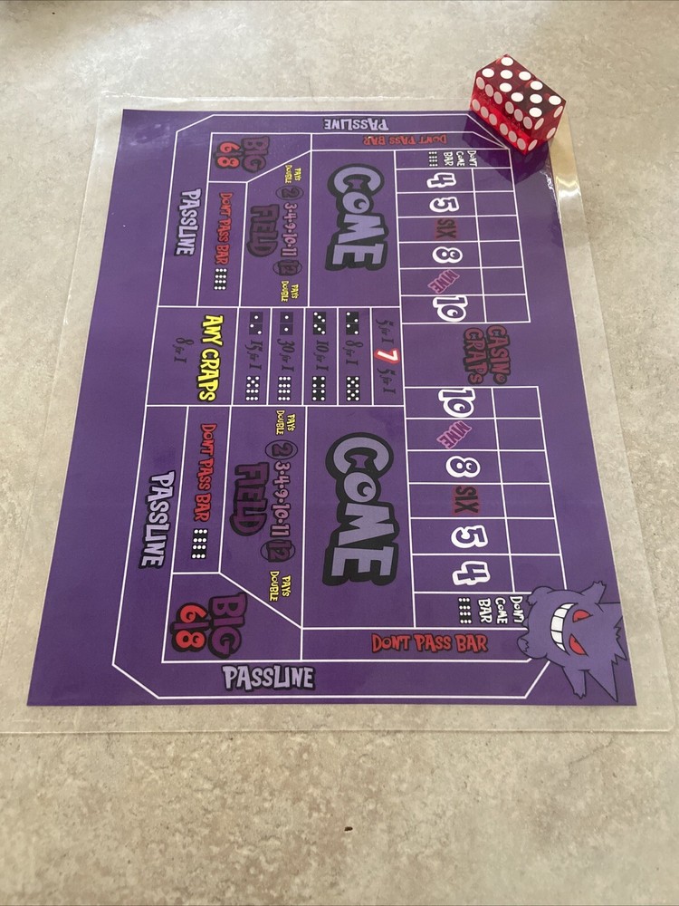 Casino Dice With Crap Sheet. Gengar