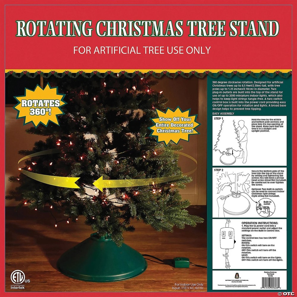 EZ Rotating Christmas Tree Stand Decoration Prop