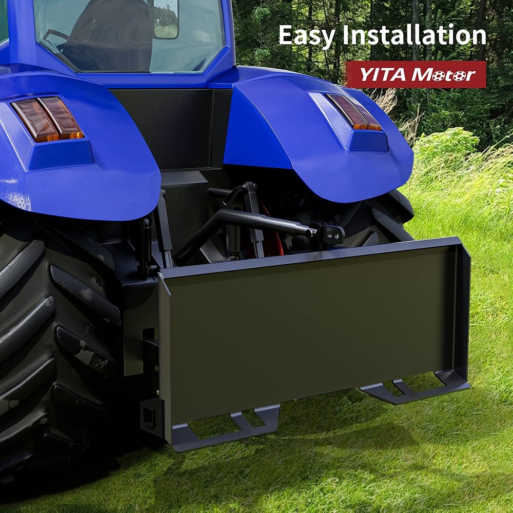 5/16" 2" Receiver Hitch Quick-Attach w/Adjustable Width Plate for Load Tractor