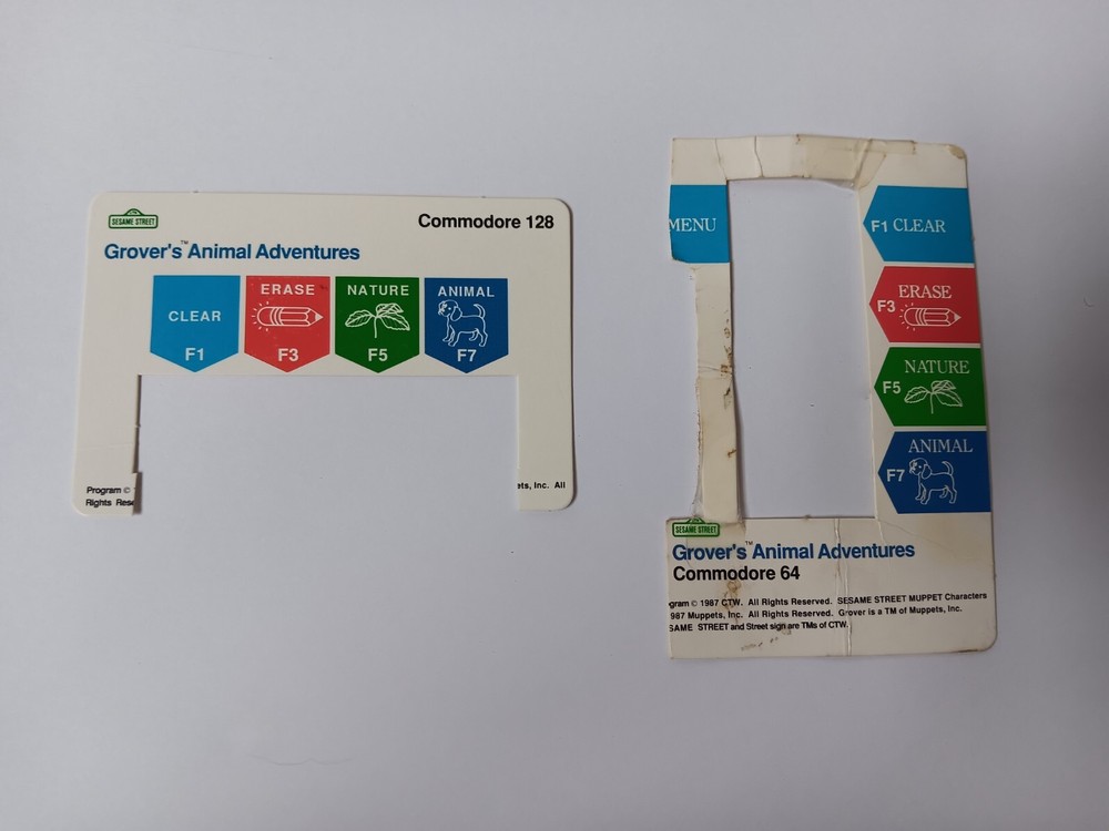 Commodore 64/128 Grovers Animal Adventure Computer Game Software Tested/Works