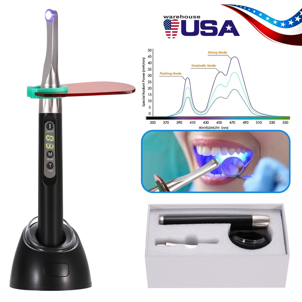 Dental Wireless ILED II Curing Light Lamp 1 Second Curing 2500mw/c㎡