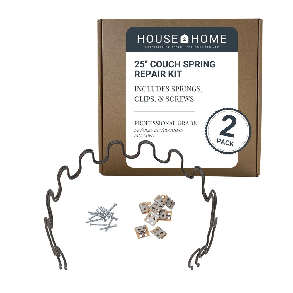 House2Home 25" Sofa Upholstery Spring Replacement, 2-pack Springs, Grey