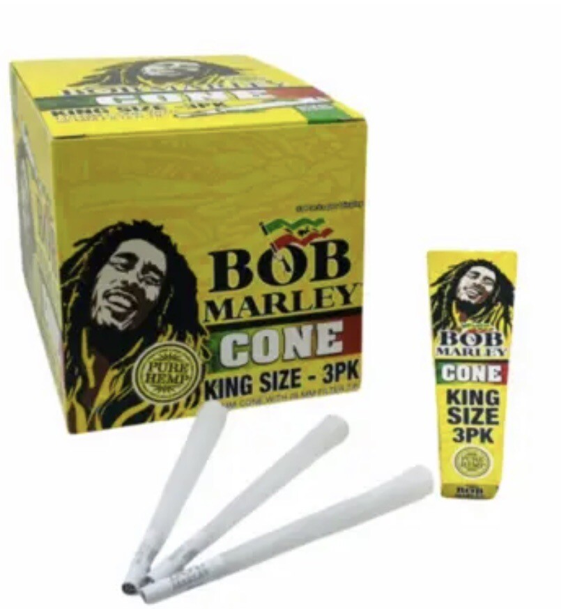 Bob Marley King Size Cone 3 Ct Pack x 33 Packs